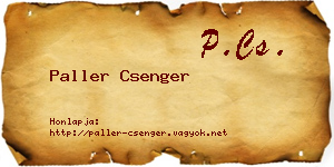 Paller Csenger névjegykártya